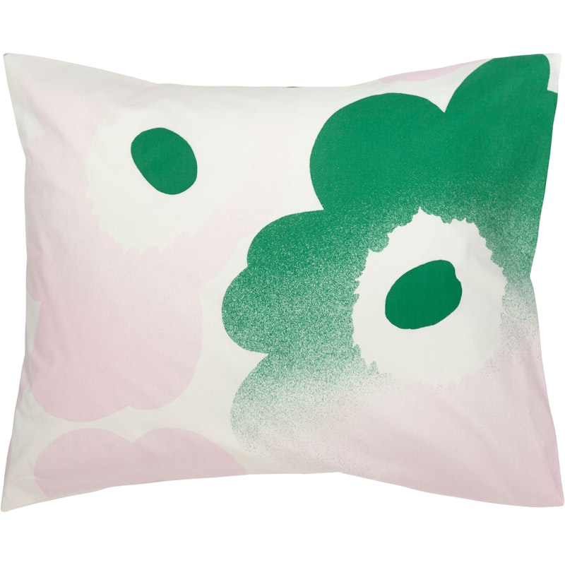 Unikko Häivähdys Pillowcase Pink / Green / Off-white, 50x60 cm