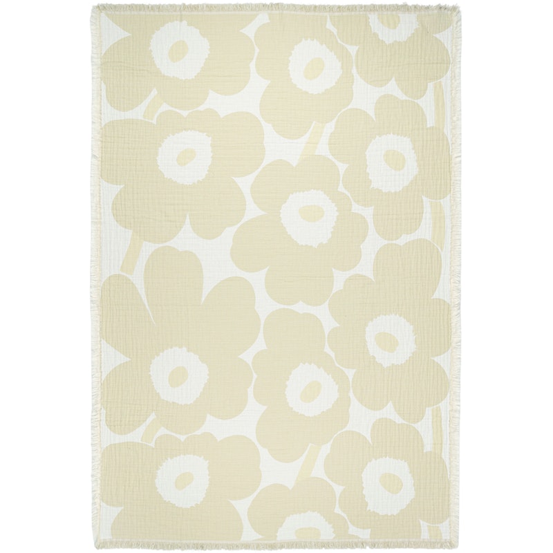 Unikko Jacquard Blanket 150x220 cm, Off-white / White