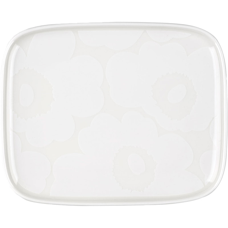 Oiva/Unikko Plate 12x15 cm, White