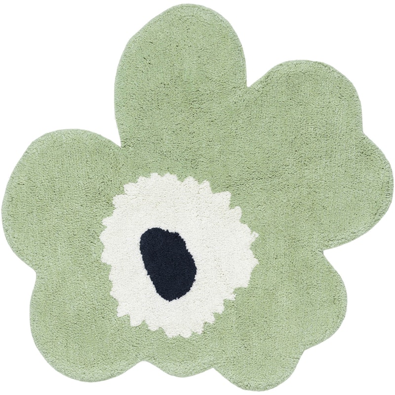 Unikko Terry Bath Rug 73X74 cm, Off-white / Dark Blue / Sage