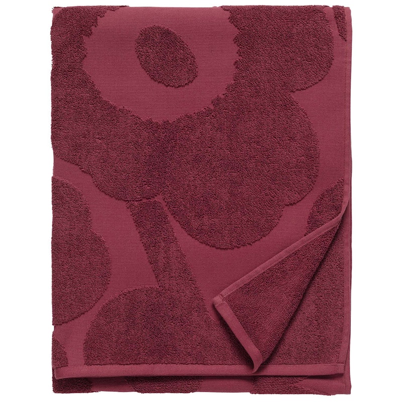 Unikko Bath Towel 70x150 cm, Burgundy