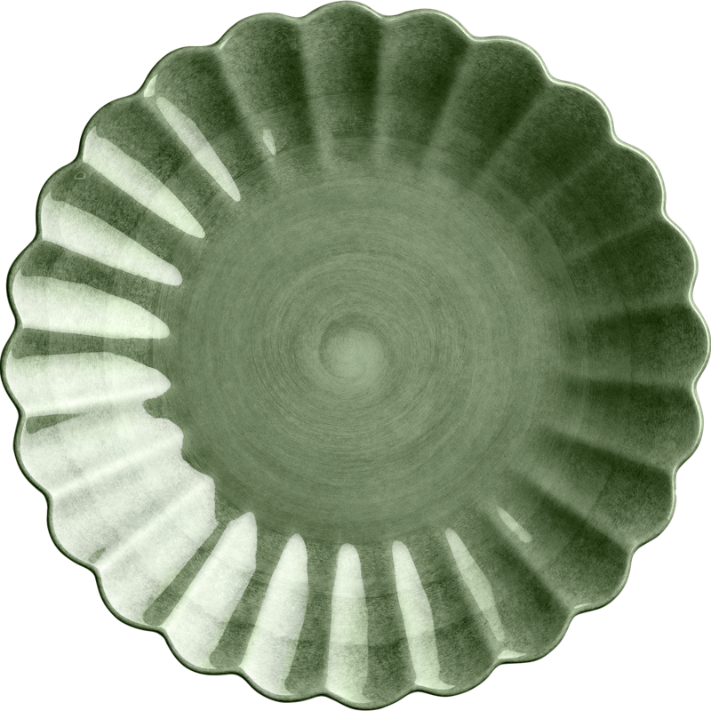 Oyster Plate 20 cm, Forest Green