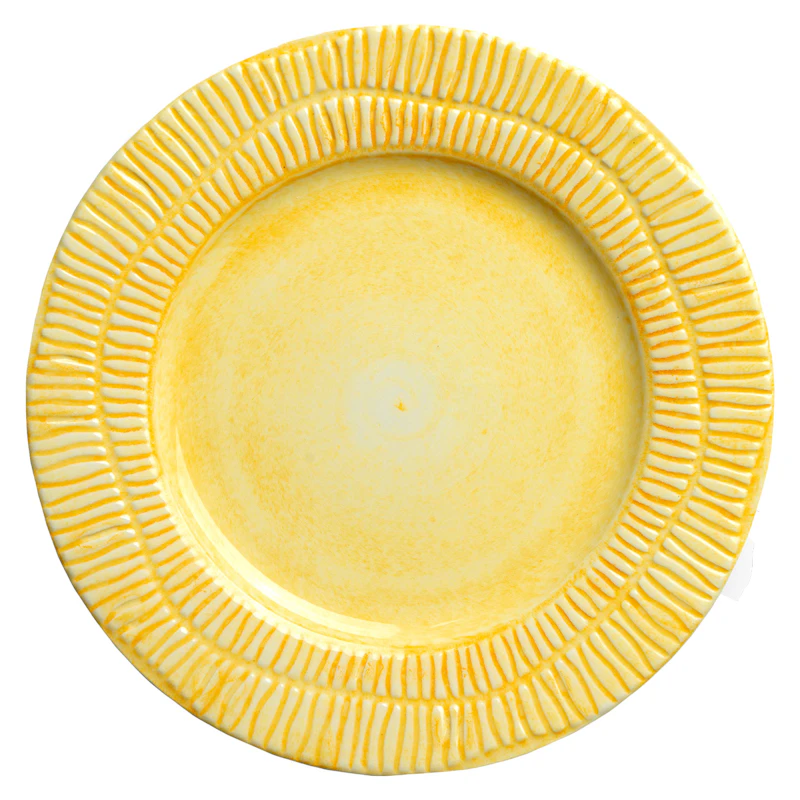 Stripes Plate 21 cm, Yellow 