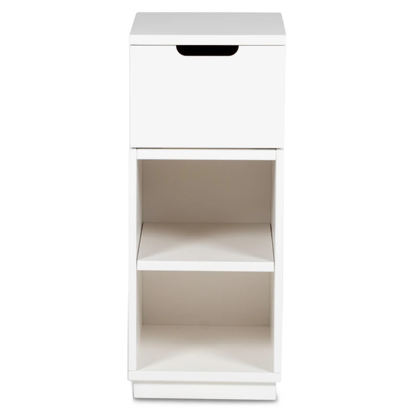 Aoko Bedside Table High 1 Drawer, White