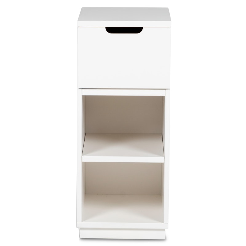 Aoko Bedside Table High 1 Drawer, White