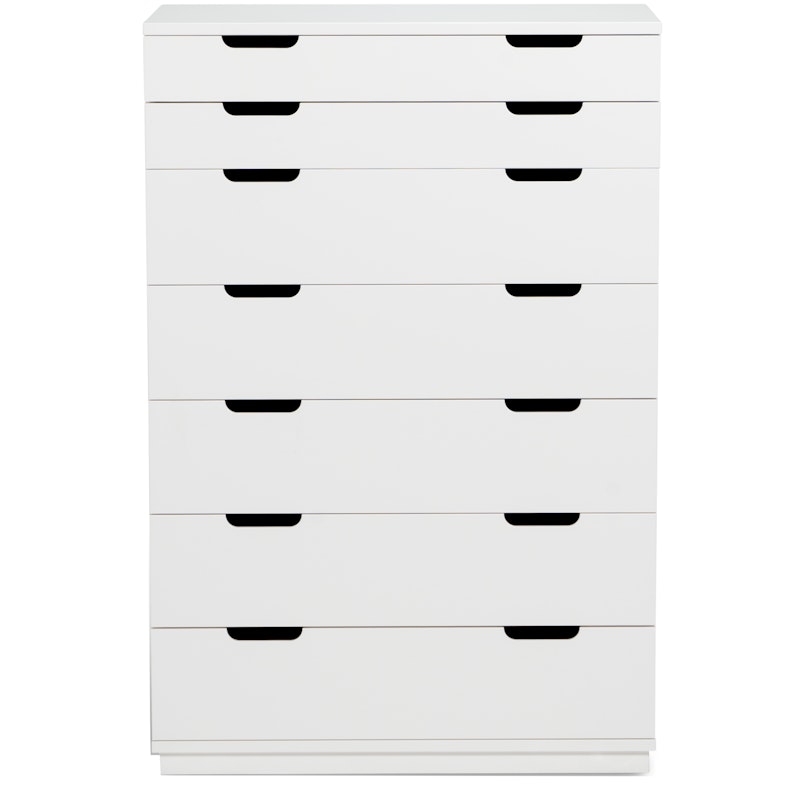 Aoko Chest Of Drawers With 7 Drawers, White