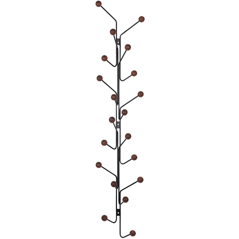 Bill Coat Rack Vertical, Black / Walnut Brown