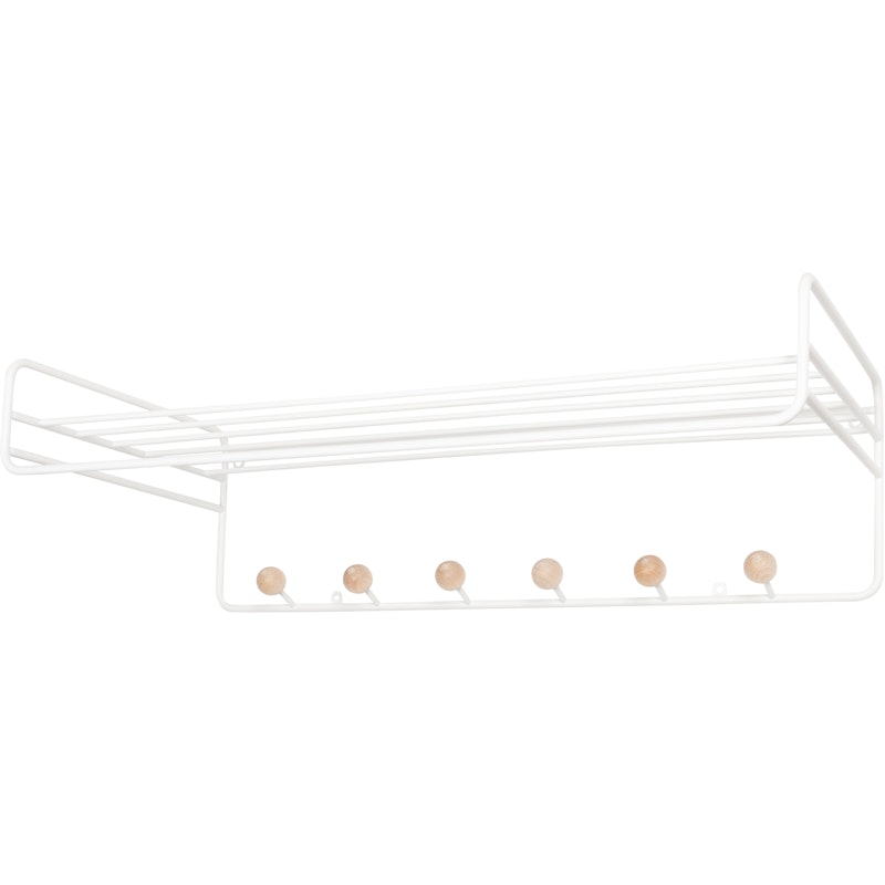 Bill Hat Rack 71 cm, White / Birch