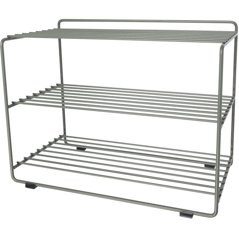 Downtown Shoe Rack, Green grey