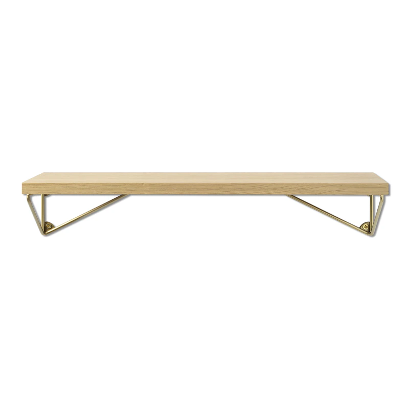Pythagoras Shelf XS, Oak/Matte Brass