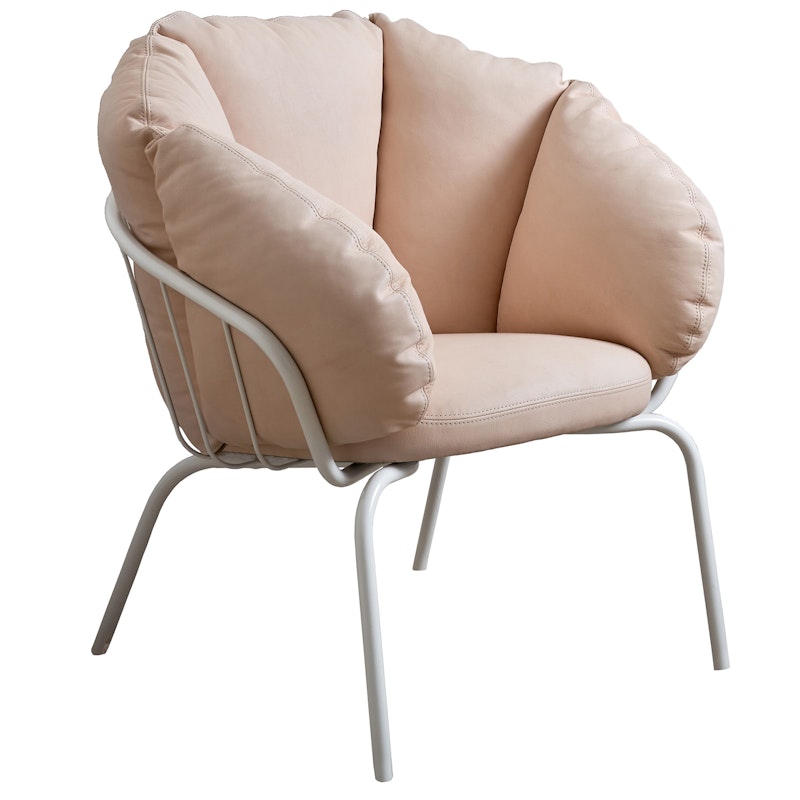 Same Easy Armchair, Leather Natural / White