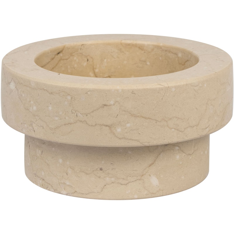 MARBLE Candle Holder Low, Sand
