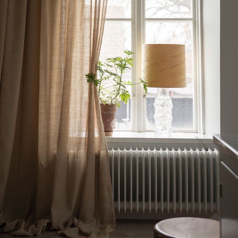 Ellie Curtain Double Width 290x250 cm, Straw Yellow