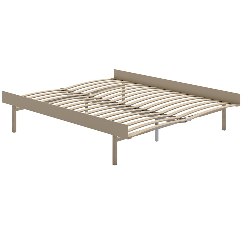Extendable Bed With Slats 90-180 cm, Sand