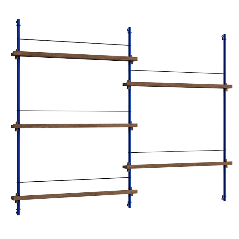 Magazine Shelf 123x162 cm, Smoked Oak/Deep Blue