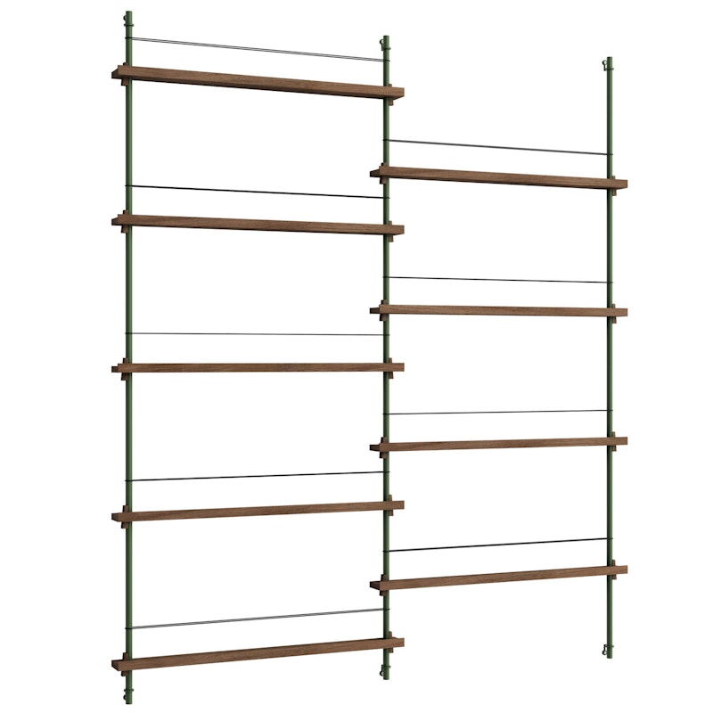 Magazine Shelf 162x188 cm, Oak/Green