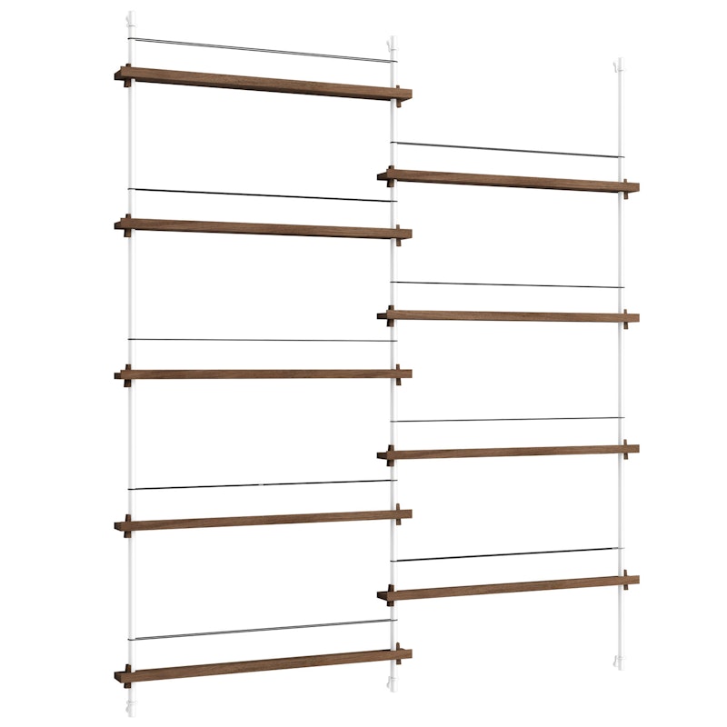 Magazine Shelf 162x188 cm, Oak/White