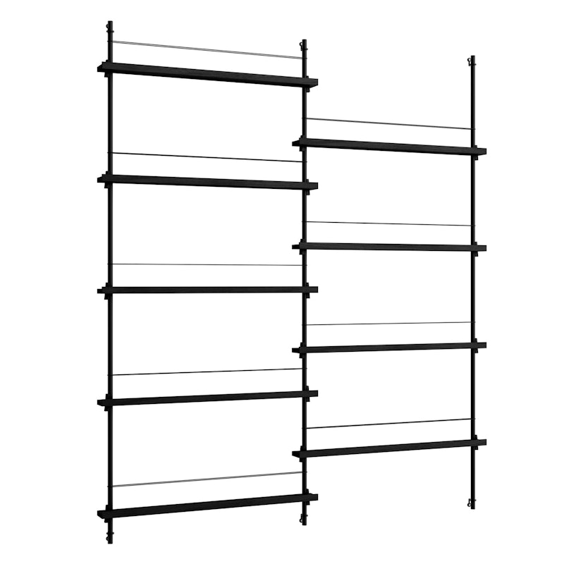 Magazine Shelf 162x188 cm, Black