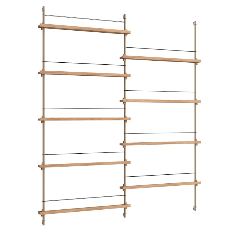 Magazine Shelf 162x188 cm, Oak/Warm Grey