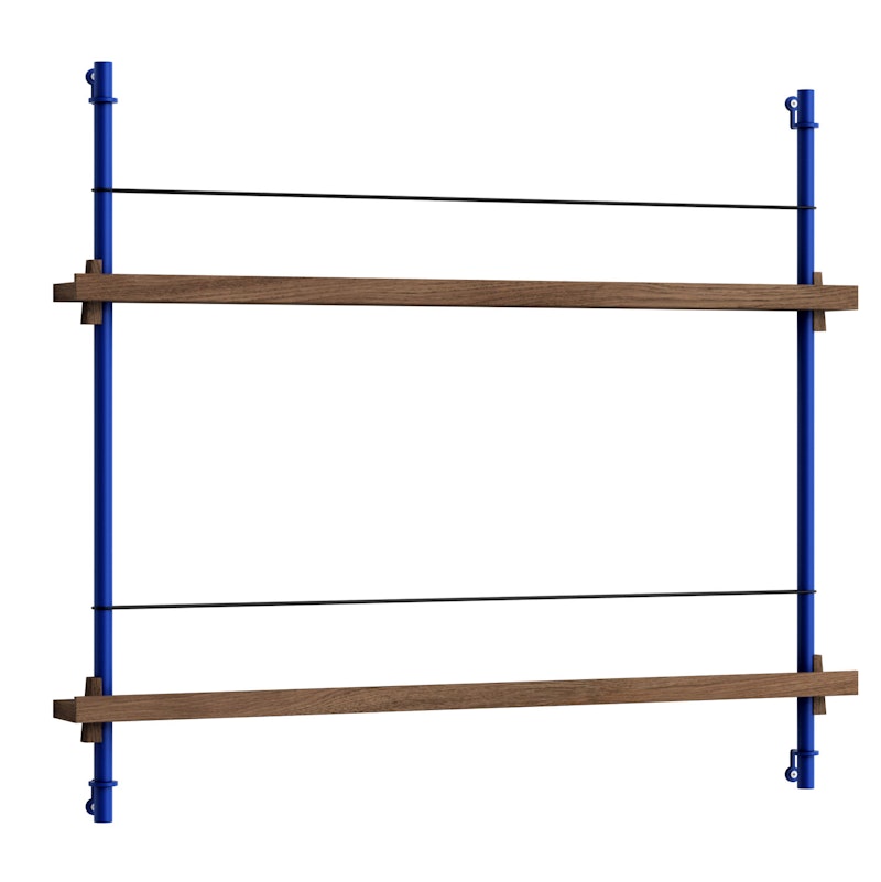 Magazine Shelf 73x85 cm, Smoked Oak/Deep Blue