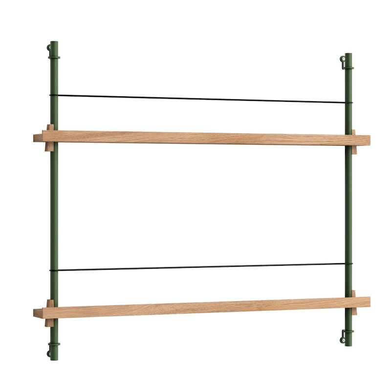 Magazine Shelf 73x85 cm, Oak/Green