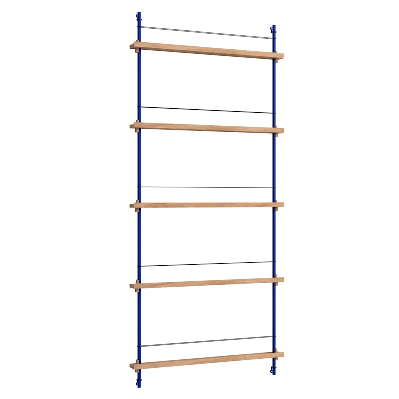 Magazine Shelf 85x188 cm, Oak/Deep Blue