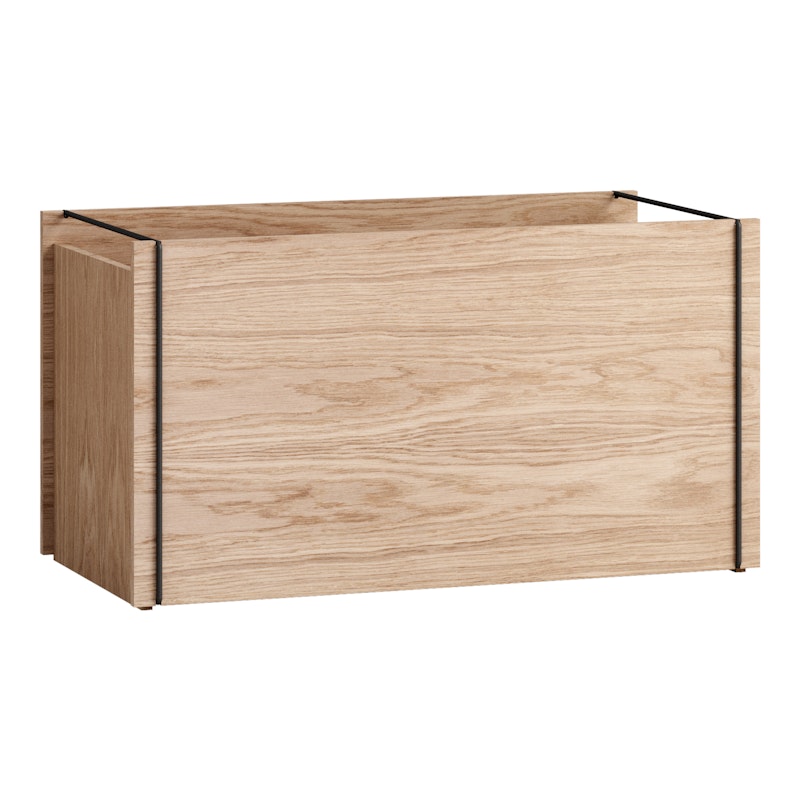 Storage Box 30x60 cm, Black / Oak