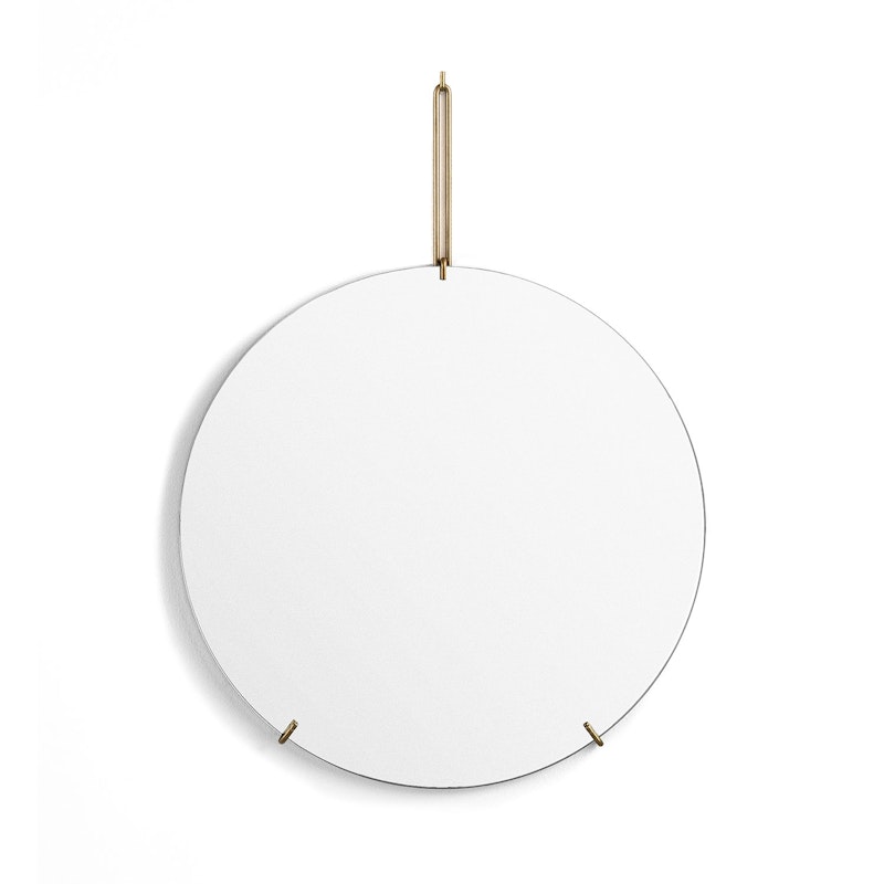 Wall Mirror Ø70, Brass