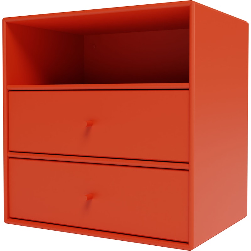 Mini 1006 Shelf With Two Drawers, Rosehip