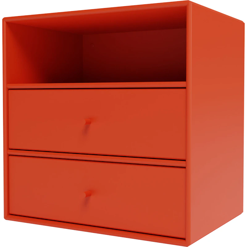 Mini 1006 Shelf With Two Drawers, Rosehip