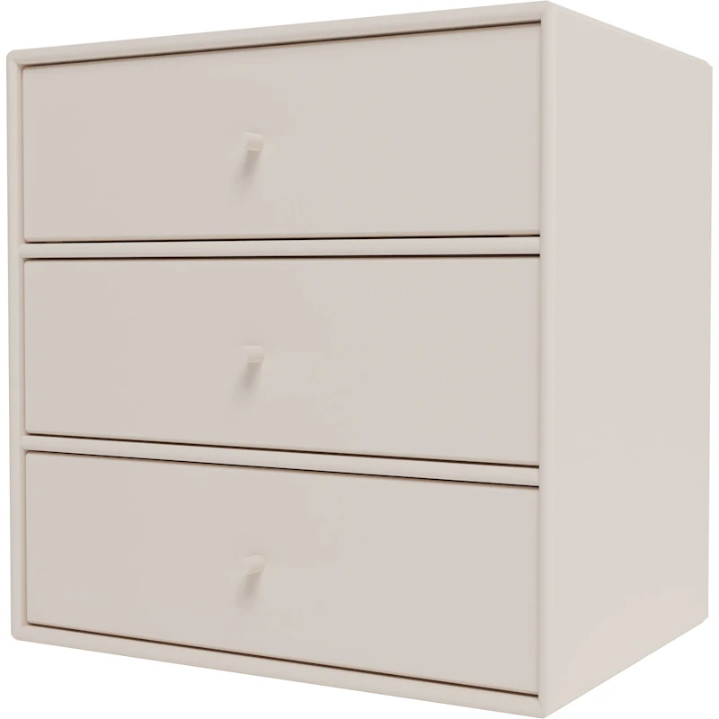 Mini 1007 Shelf With Three Drawers, Clay