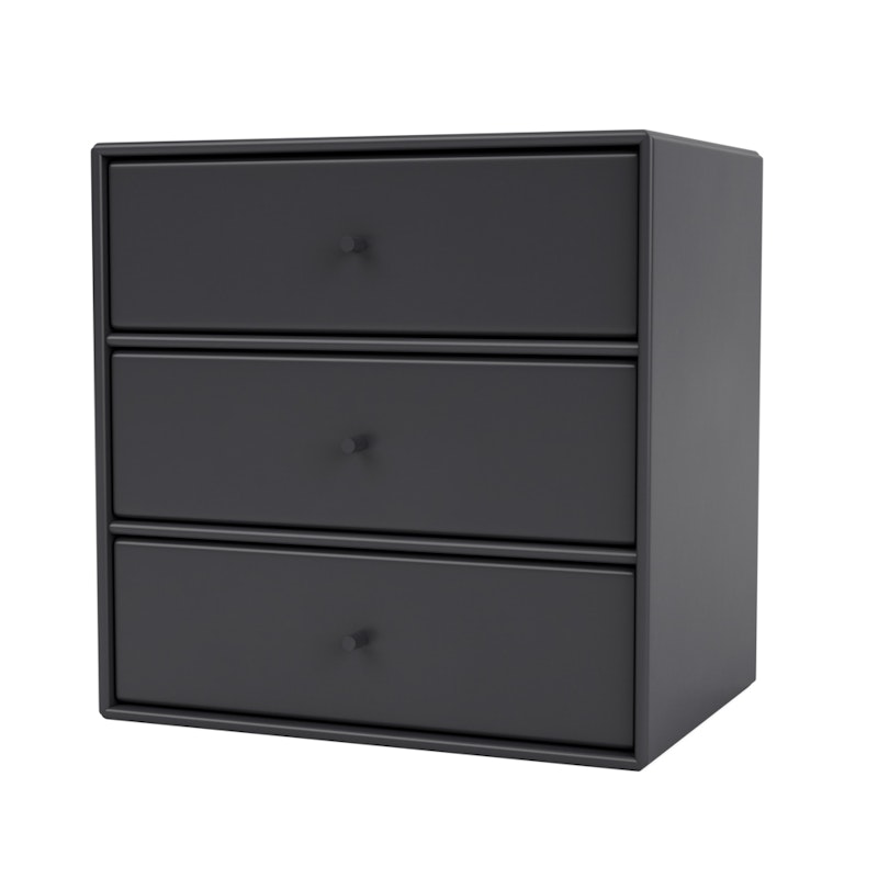 Mini 1007 Shelf With Three Drawers, Anthracite