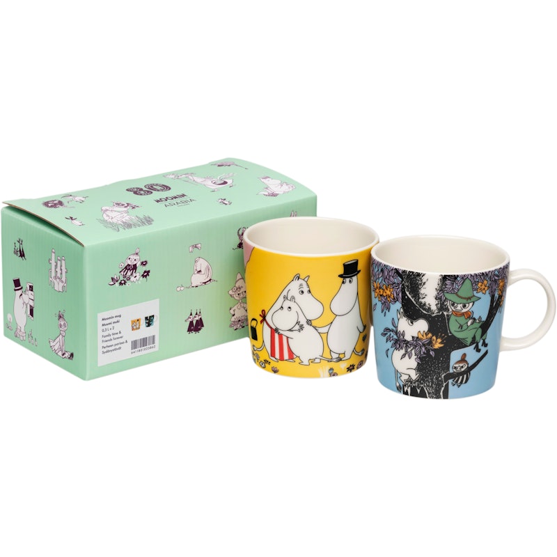 Moomin Mug Family Time & Friends Forever 30 cl 2-pack