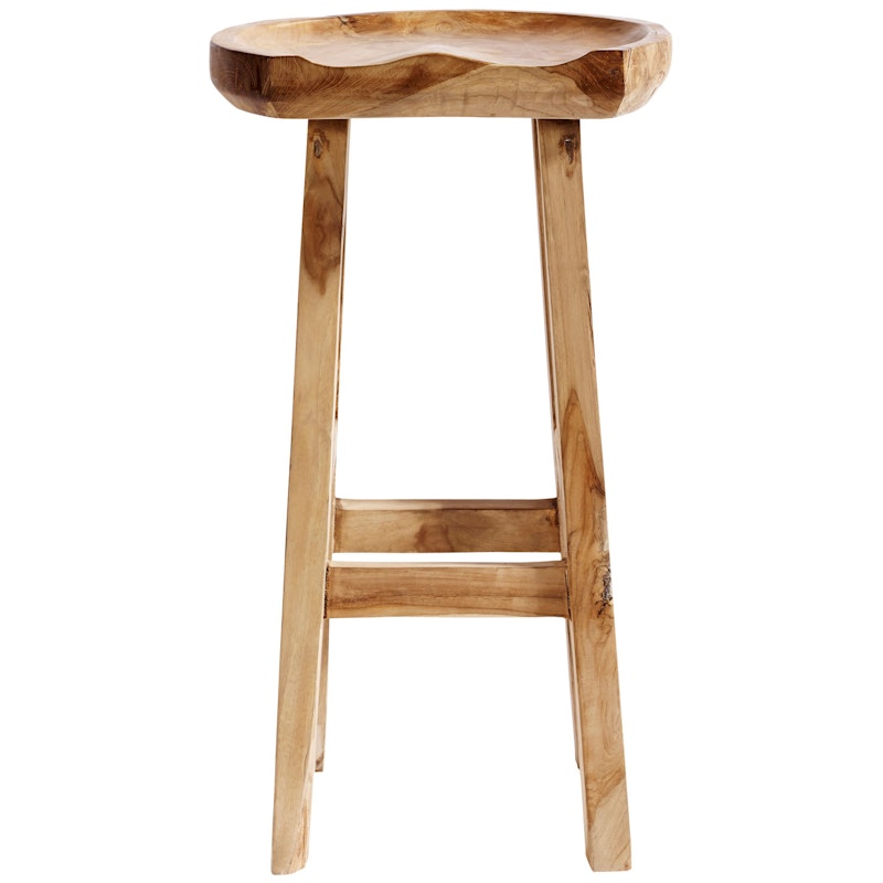 Oval Bar Stool H79 cm, Teak