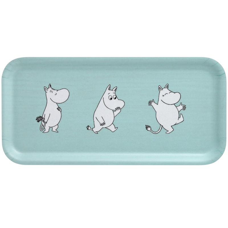 Moomin Retro Tray 27x13 cm, Light Blue