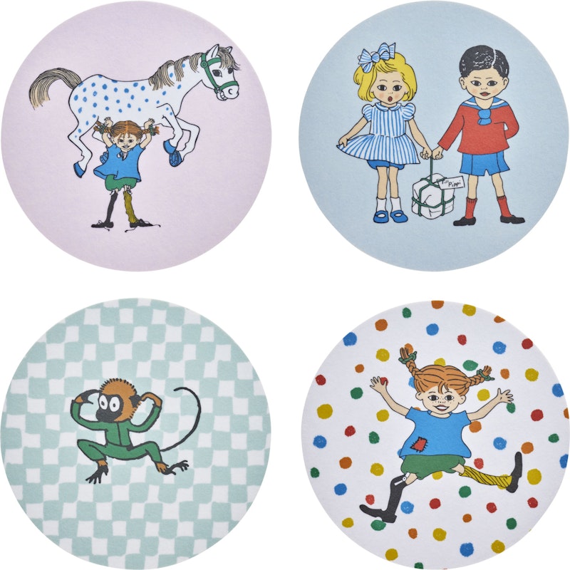 Pippi Coasters 4-pack