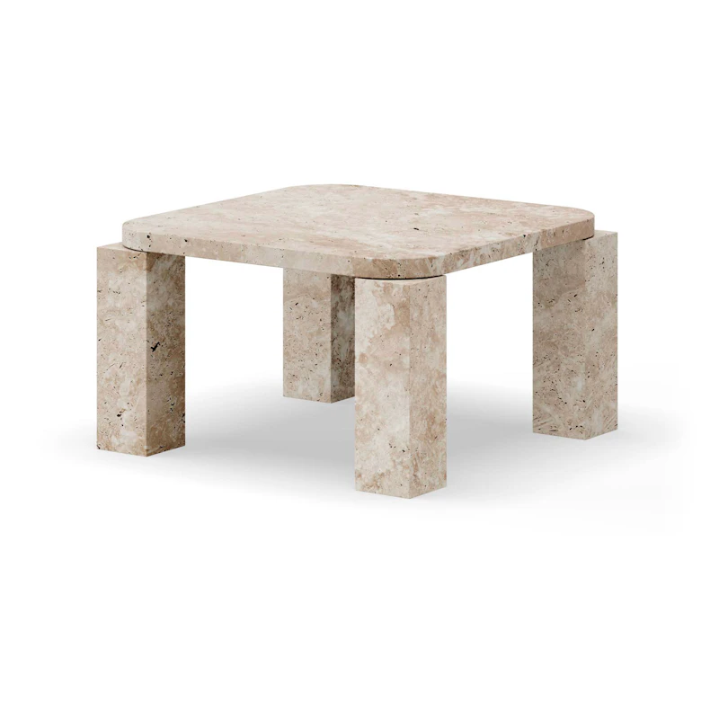 Atlas Coffee Table 60x60 cm, Unfilled Travertine