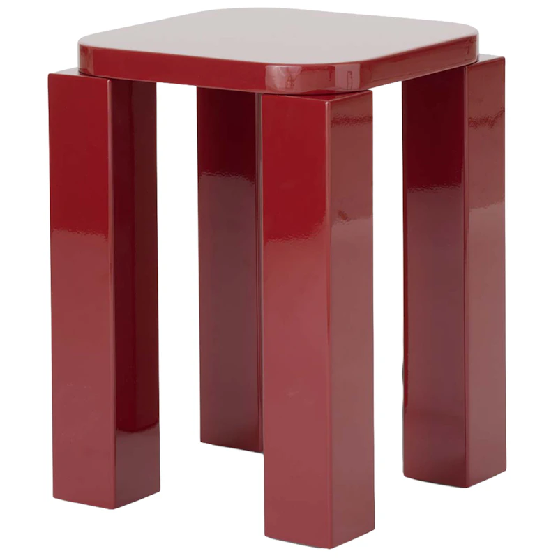 Atlas Stool, Burgundy