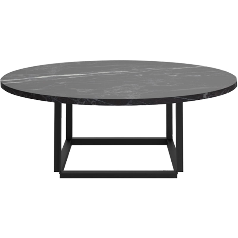 Florence Coffee Table 90 cm, Black Marble / Black