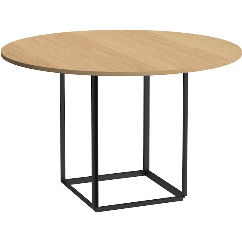 Florence Dining Table 120 cm, Natural Oak / Black