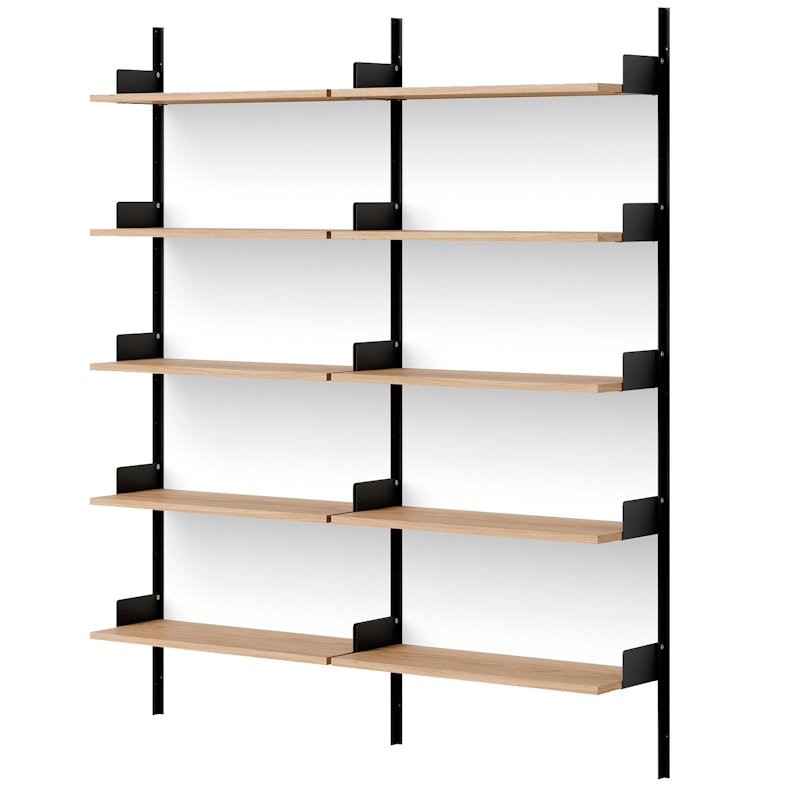 New Works Library Shelf 1900 mm, Oak / Black