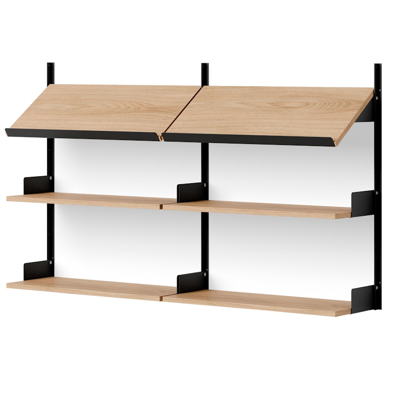 New Works Office Shelf 900 mm, Oak / Black