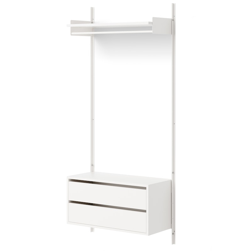 New Works Wardrobe Shelf 1 Cabinet With Drawers, White