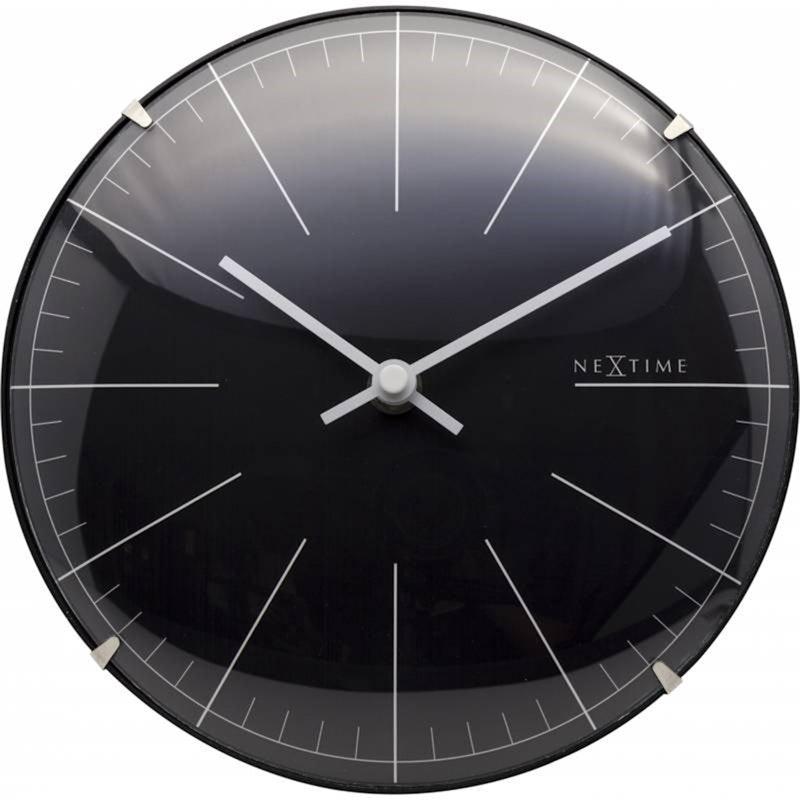 Big Stripe Mini Dome Clock Ø20 cm, Black