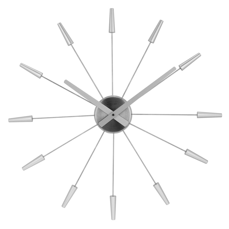 Plug Inn Wall Clock, Silver