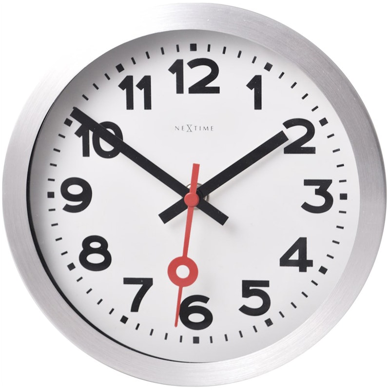 Station Numbers Wall Clock Ø19 cm, Aluminium