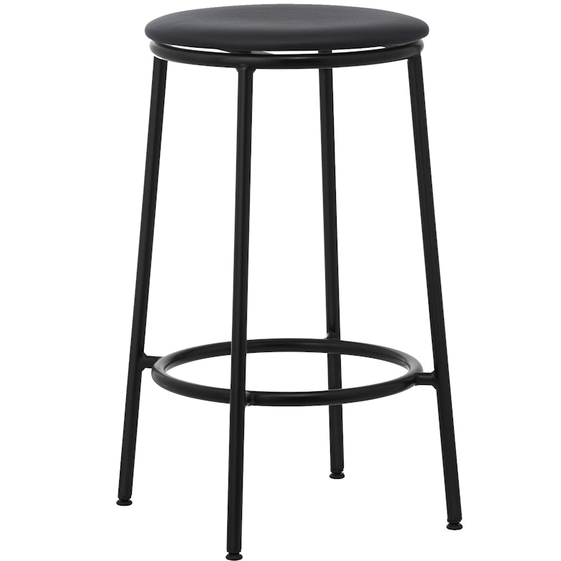 Circa Bar Stool 65 cm, Black Leather / Ultra leather 41599