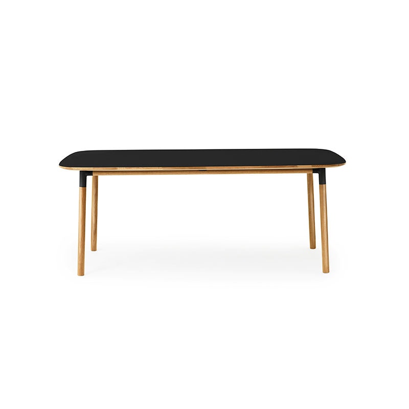 Form Table 95x200 cm, Black/Oak