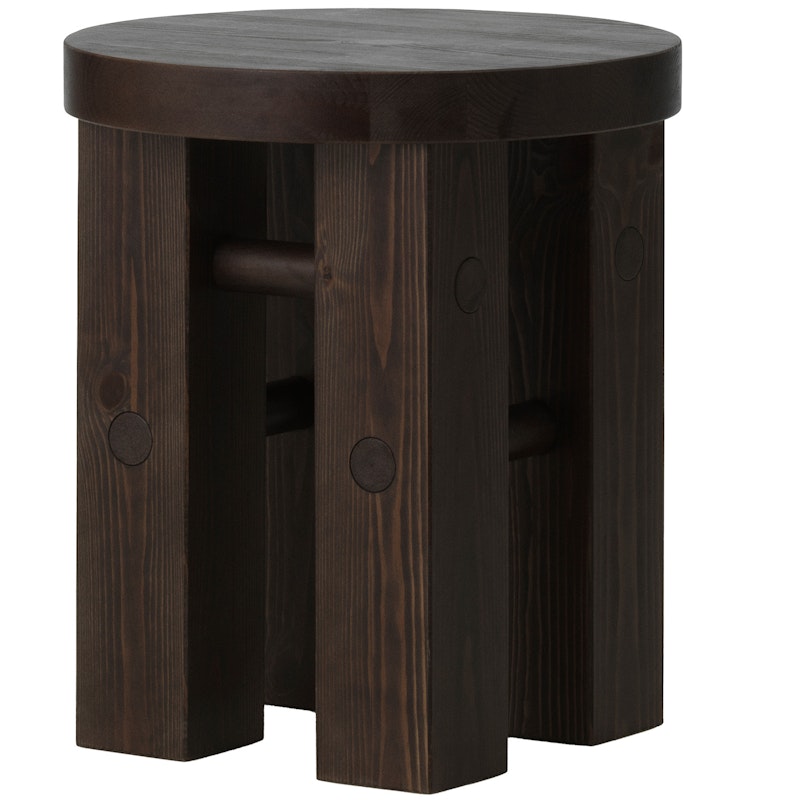 Fyr Stool Pinewood, Dark Brown