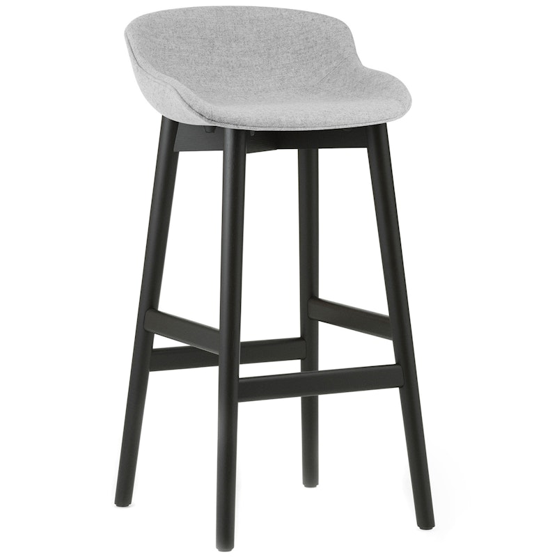 Hyg Bar Stool 75 cm, Grey / Black Oak